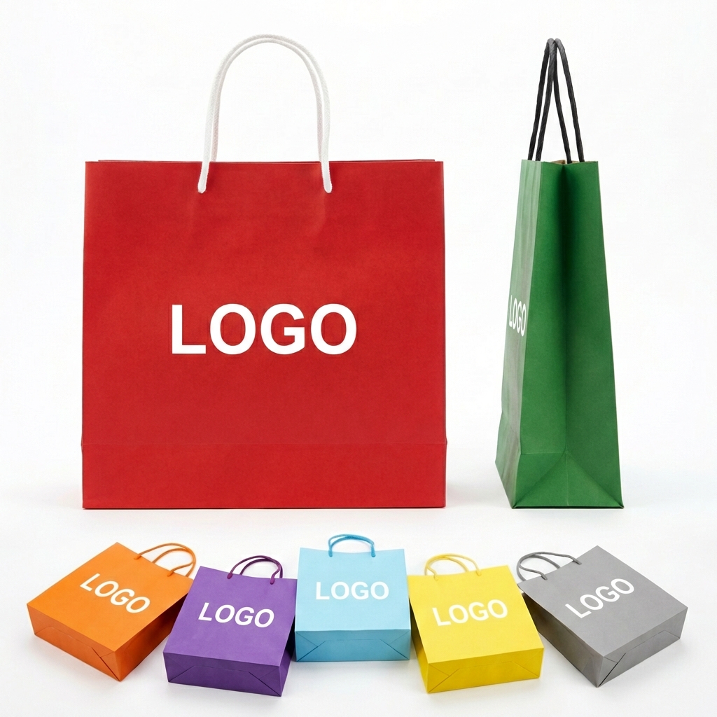 Vibrant Matte Finish Kraft Paper Tote with Twisted Paper Handles