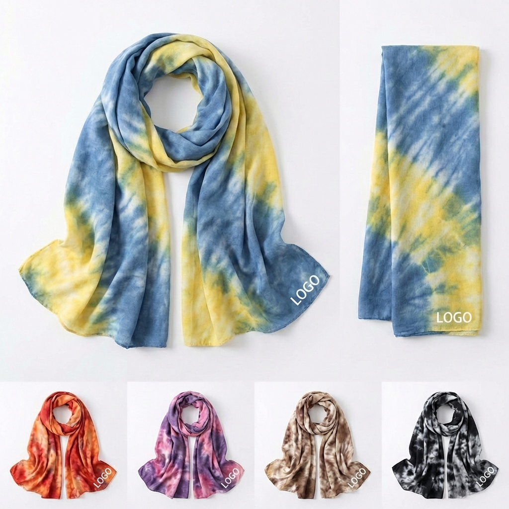 Vibrant Tie-Dye Multi-Functional Wrap and Fashion Scarf