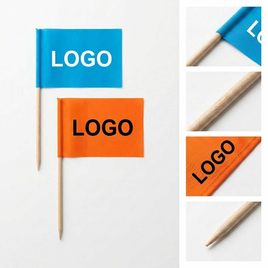 Custom Fabric Food Picks with Sustainable Bamboo Sticks